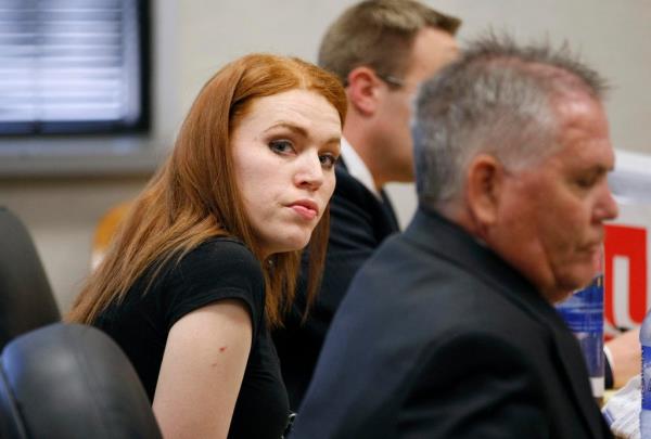 Shannon Price at a hearing a<em></em>bout Gary Coleman's cremation after his death